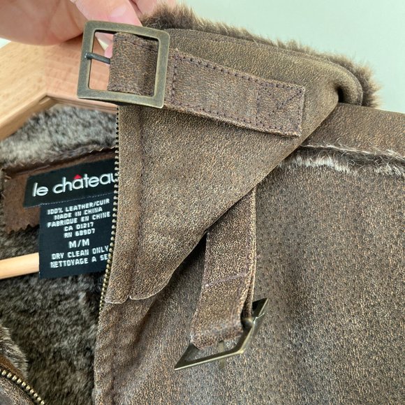 Vintage Le Chateau leather aviator jacket - Picture 2 of 7
